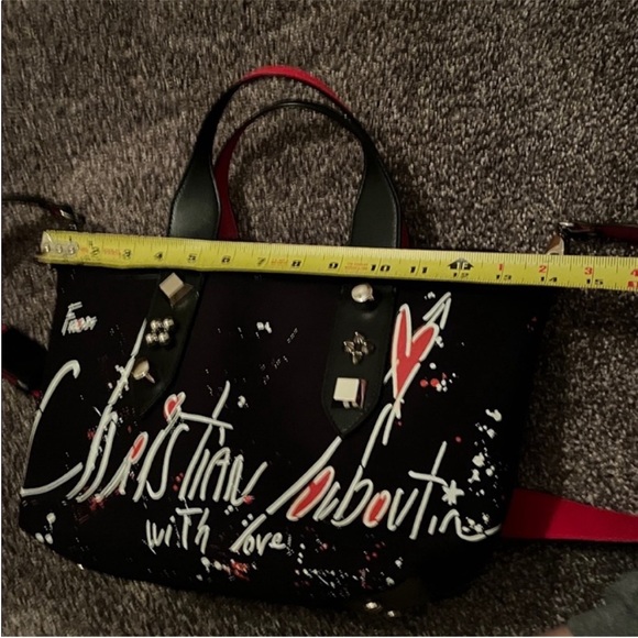 Christian Louboutin Artistic Black and Red Tote - Picture 9 of 11
